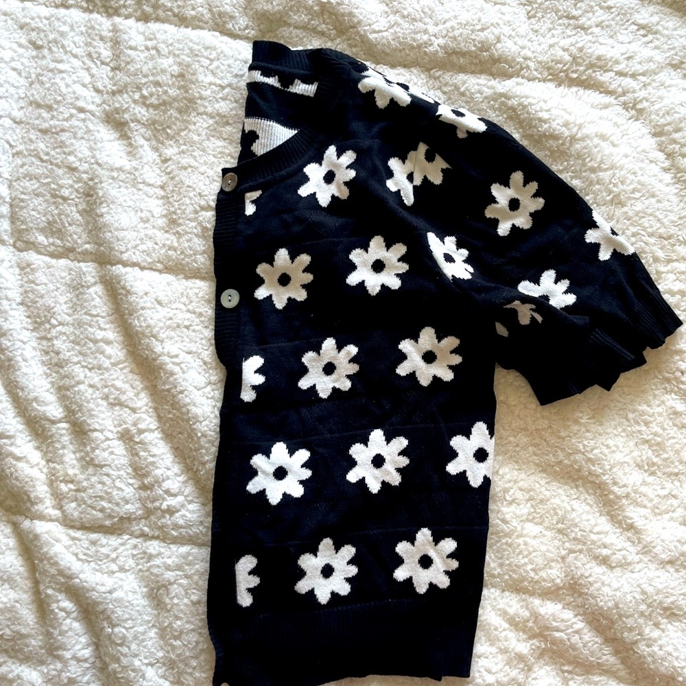 Adorable Flower and Heart Cardigan.